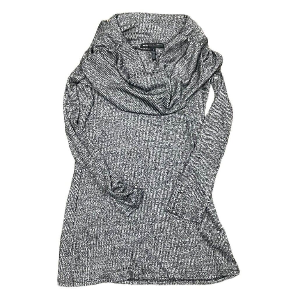 White House Black Market Medium Gray Cowl Neck Top
